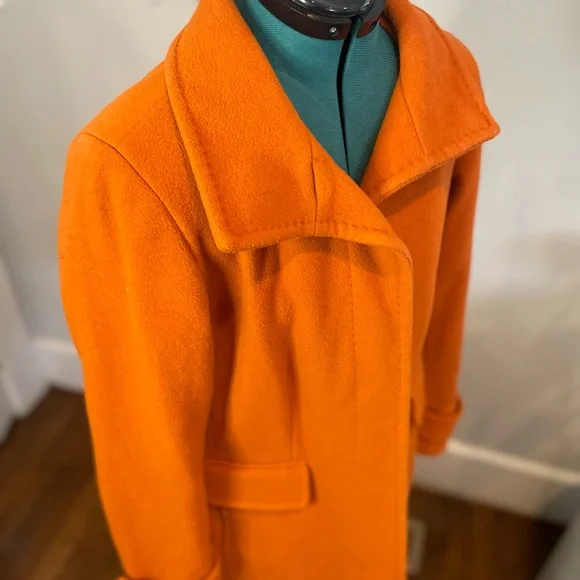 Lands' End Women's Bold Orange Warm Winter Coat - Picture 2 of 7